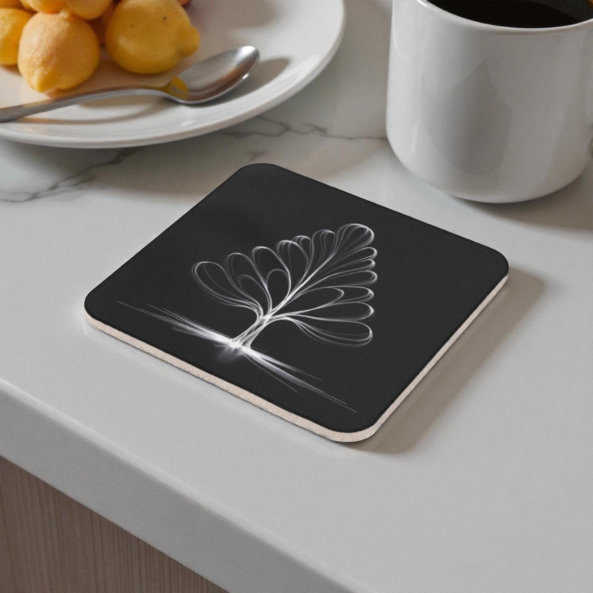 Timeless Tree Silhouette Cork Back Coaster