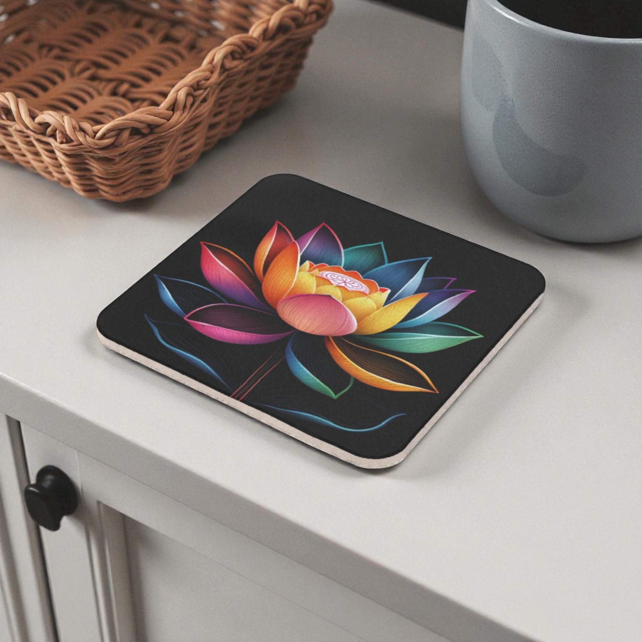Mystic Glow Lotus Cork Coaster