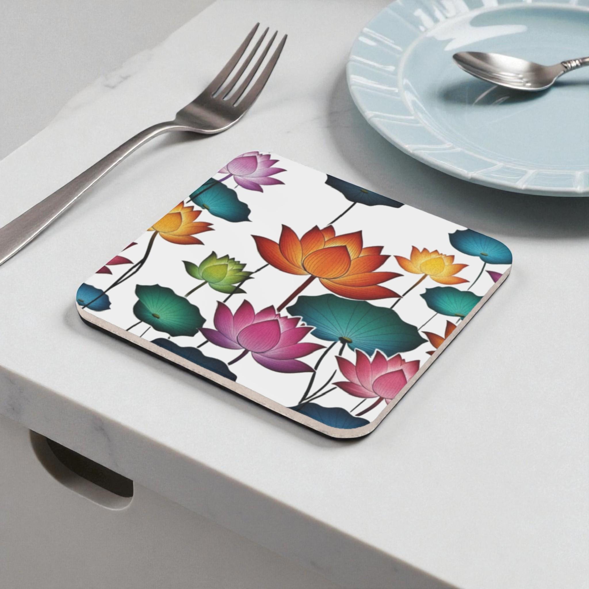 Floral Symphony Cork Back Coaster
